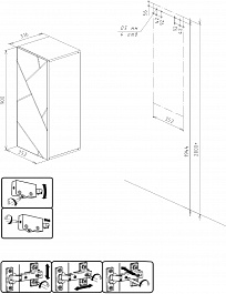 Бриклаер Шкаф подвесной Кристалл 35x70 белый – фотография-5